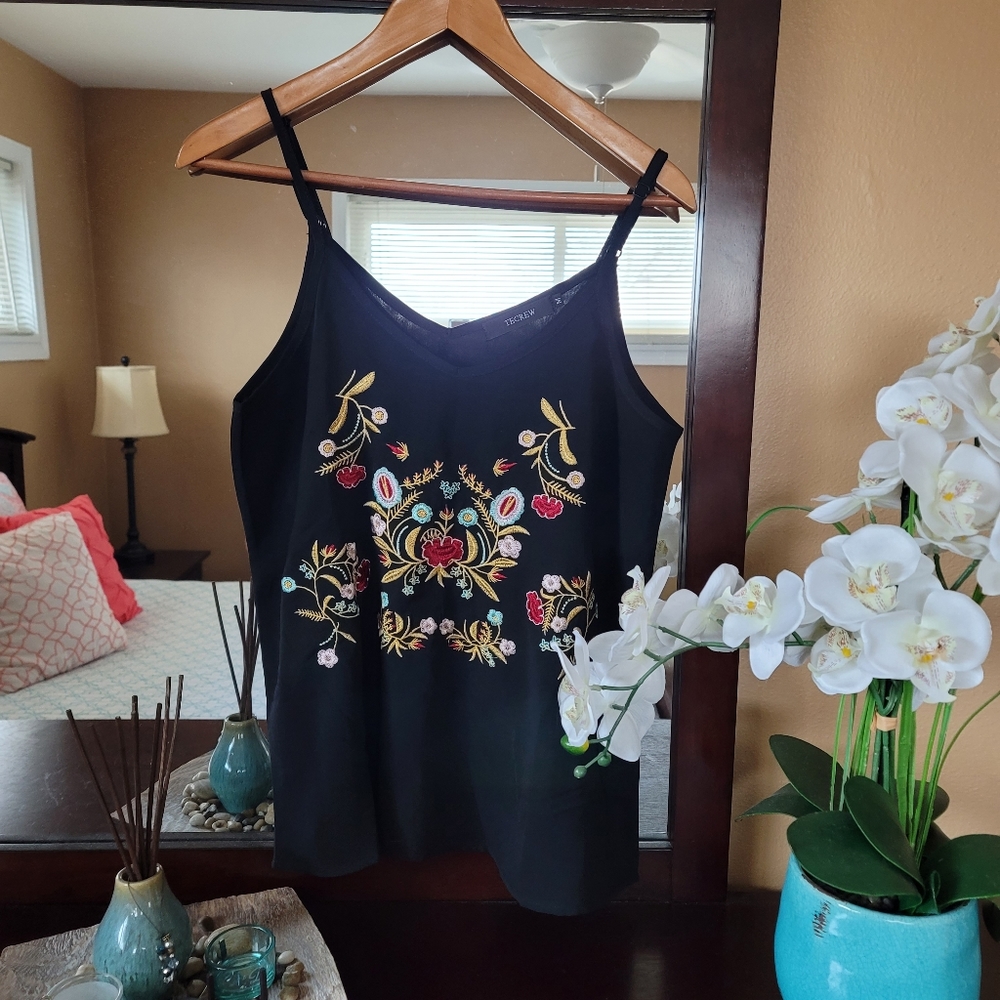 Floral Embroidered Cami Tank